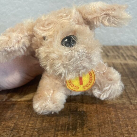 Oriental Trading Company Dog 5 Inch Plush #1 Collar Tan Brown Lab Realistic Toy - Picture 4 of 8